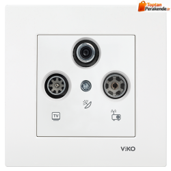 Viko Karre/Meridian Beyaz Uydu Sat Sonlu Mekanizma (Çerçeve Hariç) 90967041